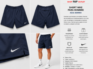 Short nike Short Nike Hombre Azul Marino Deportivo Running Gym Casual