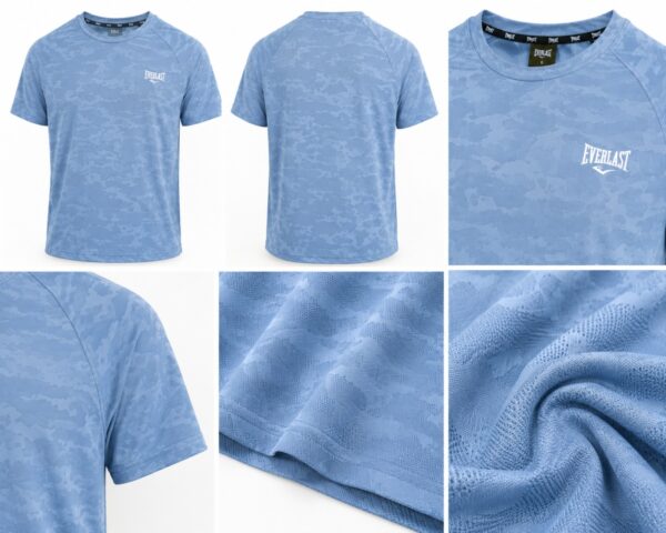 everlast azul Playera Everlast Deportiva Jacquard Camuflaje Azul Hombre