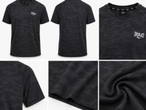 everlast negra Playera Everlast Deportiva Jacquard Camuflaje Gris Grafito Hombre