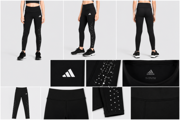 adidas negro Leggings Adidas Essentials Glam Joven Negra | Cómodos y Flexibles para Entrenamiento