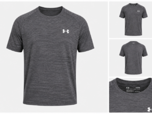 under jaspeada Playera Under Armour Tech Hombre Gris Jaspeado