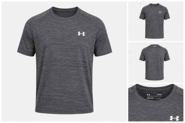 under jaspeada Playera Under Armour Tech Hombre Gris Jaspeado