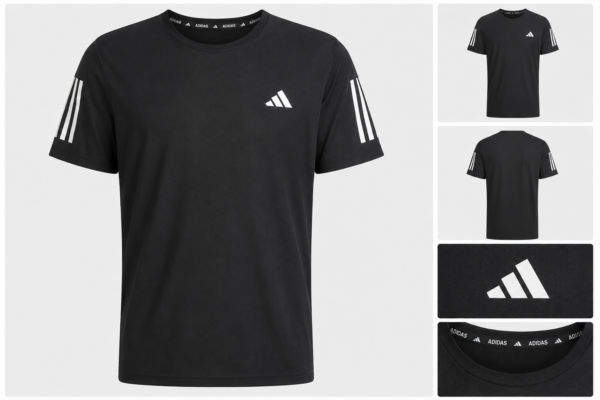 adidas negra Playera Adidas Own The Run Hombre Negra | Running Ligera y Transpirable