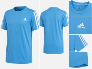 Playera Adidas 3 Rayas Essentials para Niño Color Azul | Original