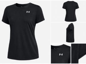 Playera Under Armour Mujer Negra Training Manga Corta Deportiva