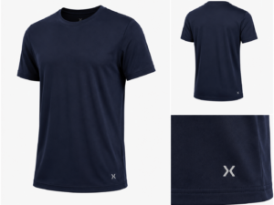 Playera Deportiva X10 Hombre Azul Marino Entrenamiento Manga Corta