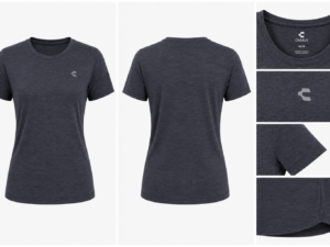 Charly gris Playera Deportiva Charly Mujer Negra para Entrenamiento | Ligera y Cómoda